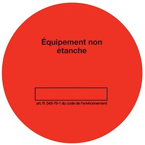 Rouleau de 100 étiquettes de contrôle étanchéité rouges