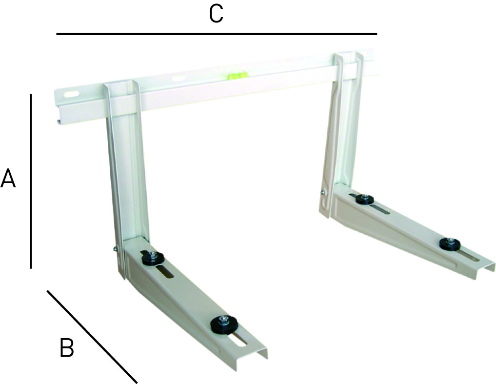 SUPANV150AB sup mural avec barre niveau 700x465mm charge maxi 140 kg MS 252 105