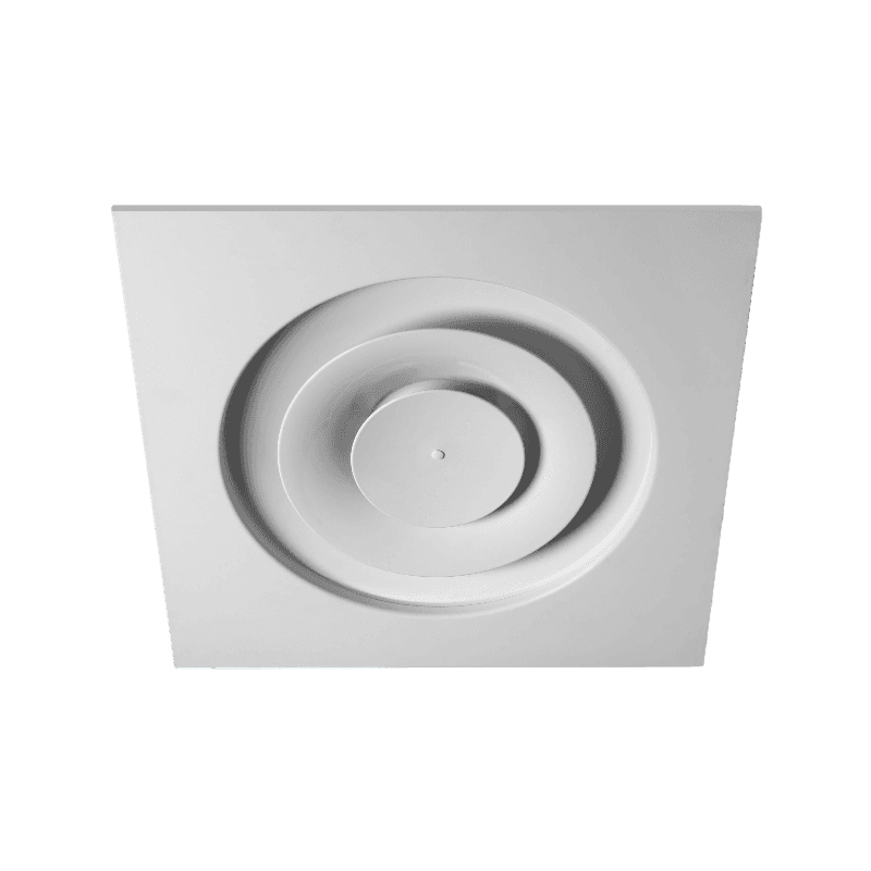DCG-MOD/600 R9016S (D) 200 Diffuseur circulaire 600x600 200mm blanc semi-brillan