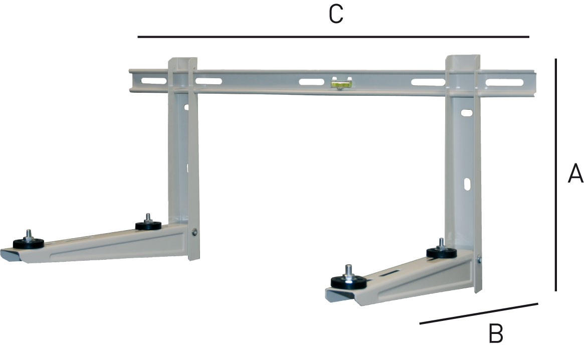 SUPCD50AB sup mural prémonté + niveau 800x420mm charge maxi 140 kg MS 230 106