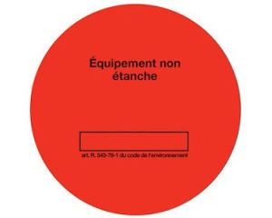 Rouleau de 100 étiquettes de contrôle étanchéité rouges