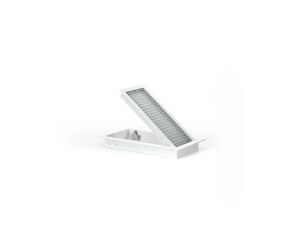Grille de reprise quadrillage incliné 1000x400 blanc mat