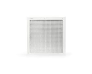 Grille de reprise quadrillage incliné 400x400 blanc mat