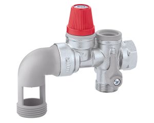 Groupe de sécurité coudé pour chauffe-eau
