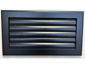 Grille soufflage lames courbes 300x150 anthracite