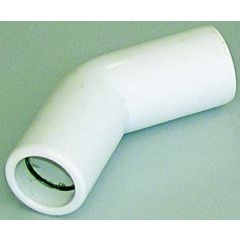 Coude 45° FF 20mm PVC blanc pour tube condensats diam 16 / par 20