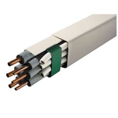 GOULBC-12BP Goulotte blanc pur 110x75mm avec film protection - 2ml / 4 par boite