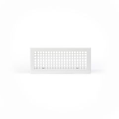 Grille soufflage double déflexion 500x150 blanc mat