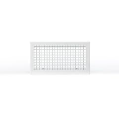 Grille soufflage double déflexion 800x200 blanc mat