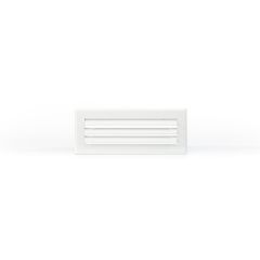 Grille soufflage lames courbes 300x100 blanc mat
