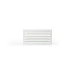 Grille soufflage lames courbes 400x200 blanc mat