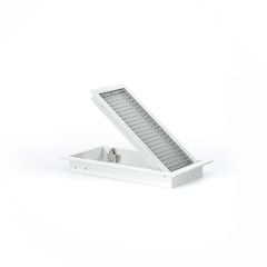 Grille de reprise quadrillage incliné 400x200 blanc mat