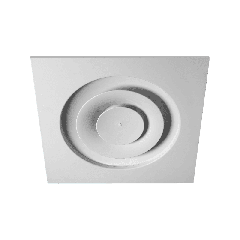 DCG-MOD/600 R9016S (D) 160 Diffuseur circulaire 600x600 160mm blanc semi-brillan