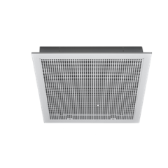 Pack grille reprise à  tôle perforée 600x600 + plénum isolé arrière à˜315