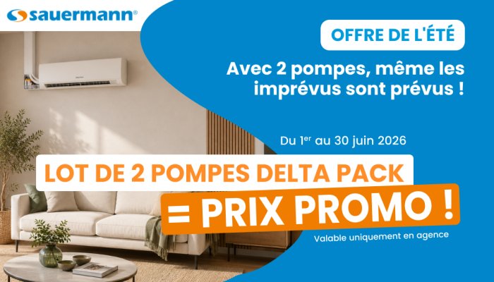 Lot de 2 pompes DELTA PACK Sauermann acheté = Prix PROMO !