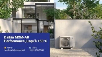Daikin MXM-A8 : le multisplit nouvelle génération performant jusqu’à +50°C