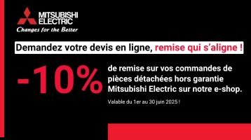 10% de remise sur vos demandes de devis pièces détachées Mitsubishi en ligne !