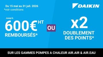 Offre de remboursement Daikin