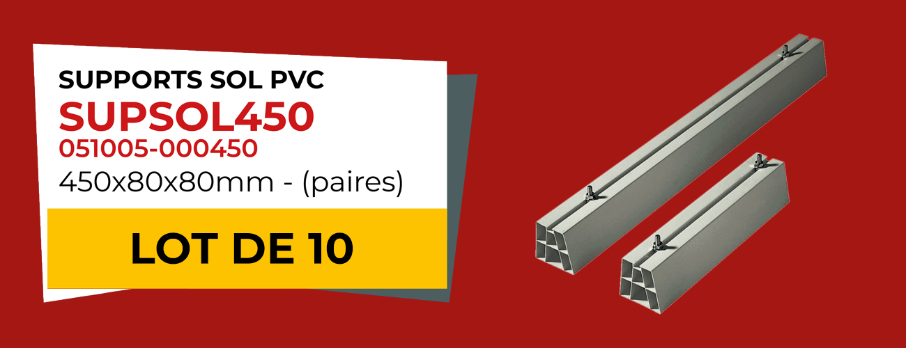 Supports sol pvc lot de 10