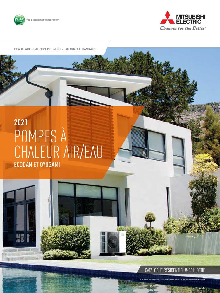 Page de couverture nouveau catalogue Ecodan Mitsubishi Electric