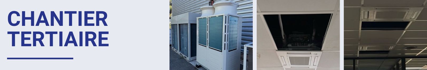 Chantier tertiaire réalisé par LF PLOMBERIE avec Mitsubishi Electric